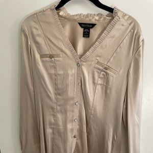 Silky Blouse with Ruffle Detail